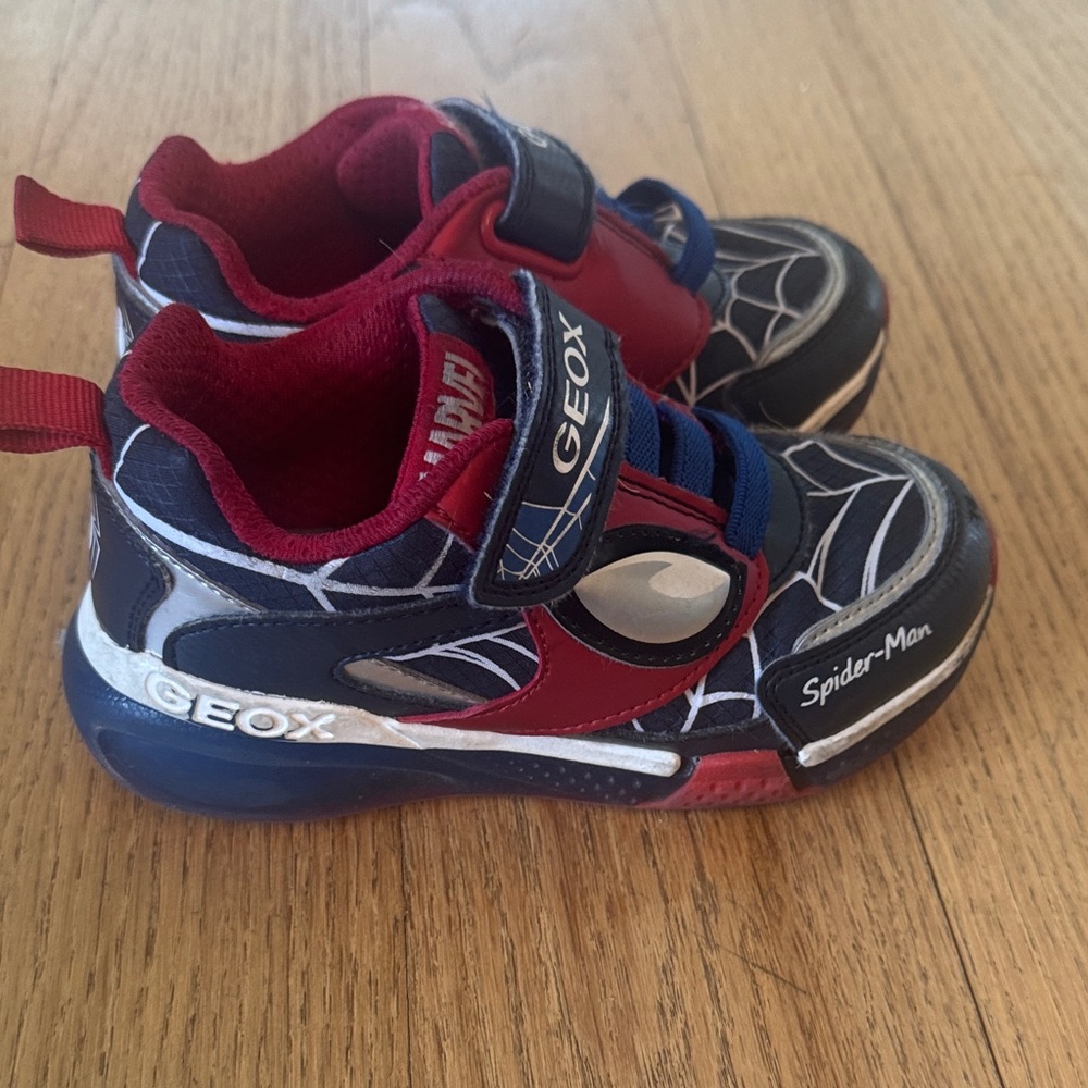 Geox Kids Sneakers - Red and Blue Spider Design